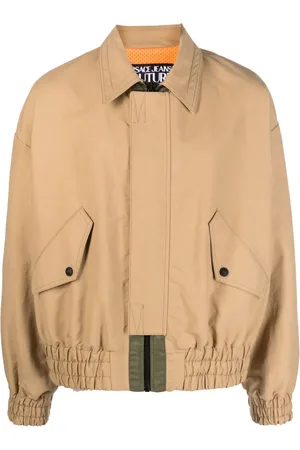 VERSACE Logo-patch bomber jacket
