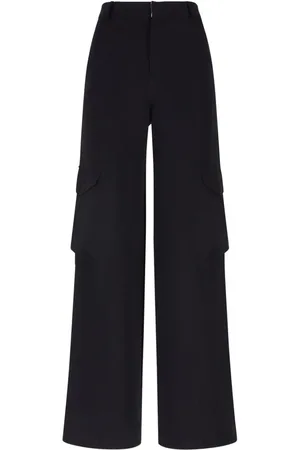 GCDS High-waisted gabardine cargo trousers