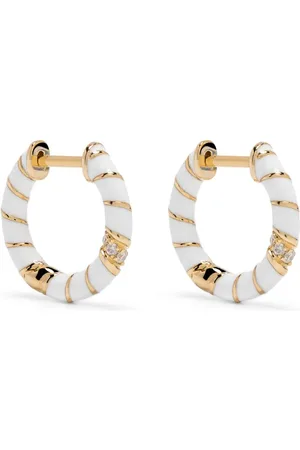 YVONNE LÉON 9kt yellow Paire De Cr??oles diamond hoop earrings