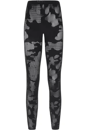 GCDS Camouflage-pattern mesh leggings