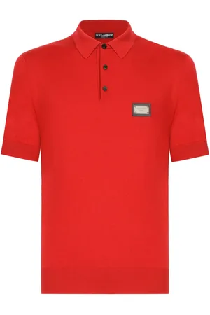 Dolce & Gabbana Logo-tag virgin-wool polo shirt