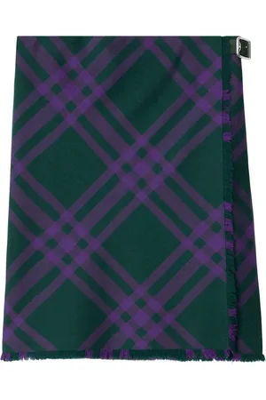 Burberry Vintage Check wool straight skirt