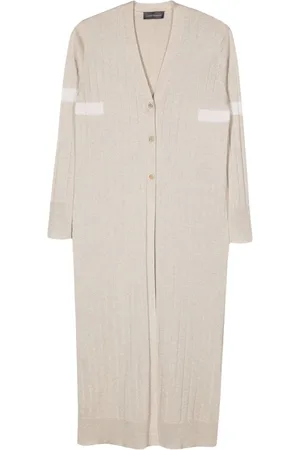 LORENA ANTONIAZZI Long ribbed cardi coat