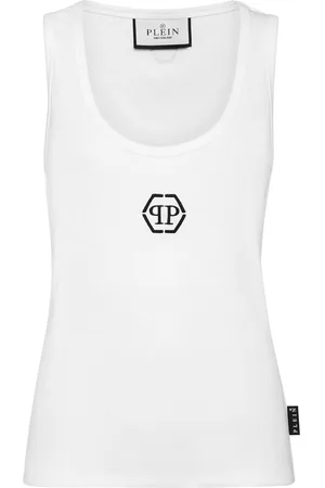 Philipp Plein Logo-embroidered ribbed tank top