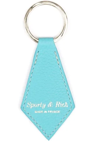 Sporty & Rich Logo-stamp leather keyring