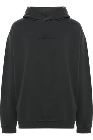 Maison Margiela Logo-embroidered cotton hoodie