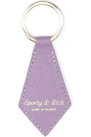 Sporty & Rich Logo-stamp leather keyring