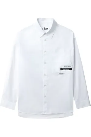 Izzue Logo-appliqué cotton shirt