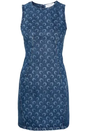 Marine Serre Deadstock denim mini dress