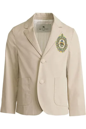 Etro Logo-embroidered single-breasted blazer