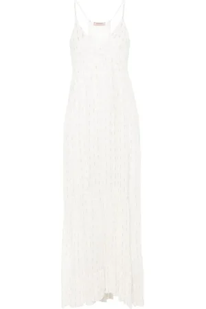 Twin-Set Sequinned georgette slip dress