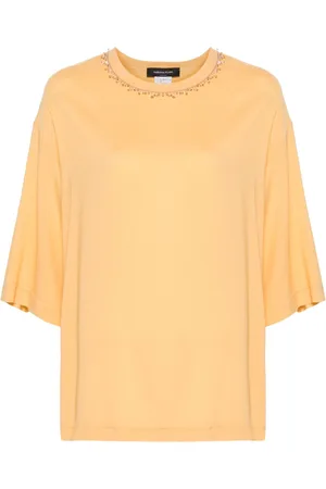 Fabiana Filippi Sabl?? bead-embellished T-shirt