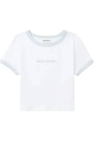 Musium Div. Logo-embroidered cropped T-shirt