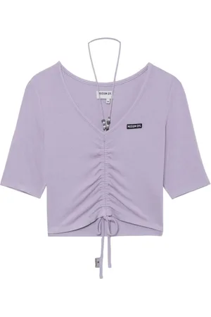 Musium Div. Gathered V-neck T-shirt
