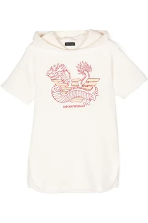 Emporio Armani Dragon-embroidered jersey minidress
