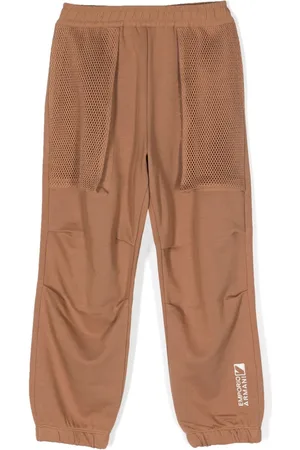 Emporio Armani Logo-embroidered cotton-blend track pants