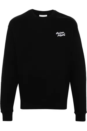 Maison Kitsuné Logo-embroidered cotton sweatshirt