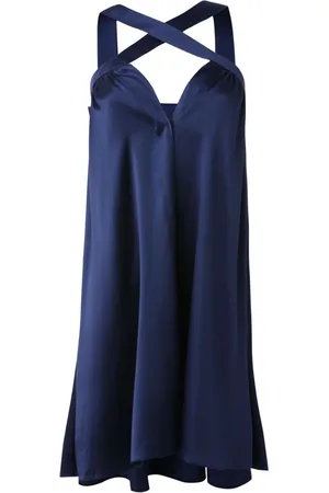 MISCI Crossover-straps silk top