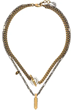 Alexander McQueen Logo-pendant chain necklace