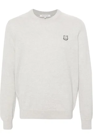 Maison Kitsuné Logo-patch cotton jumper