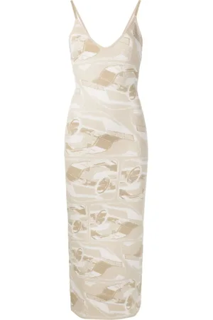 MISCI Intarsia-knit sleeveless midi dress