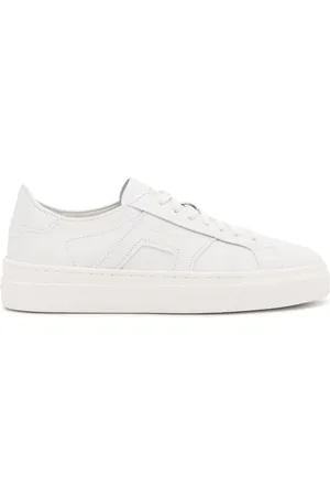 santoni Panelled leather sneakers