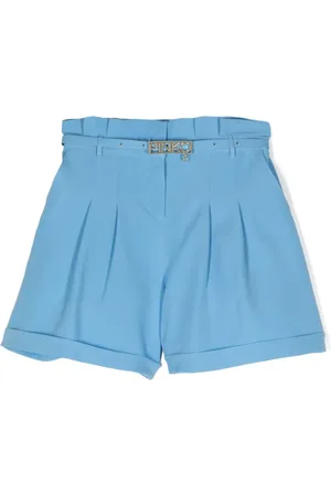 Pinko Logo-plaque pleat-detailing shorts