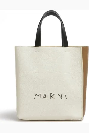 Marni Museo mending-logo leather tote bag