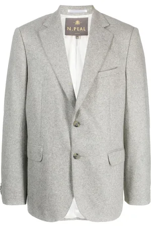 N.PEAL M??lange single-breasted blazer