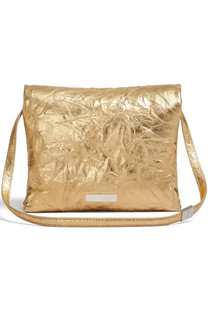 Marni Metallic-effect leather shoulder bag