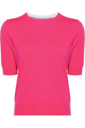 N.PEAL Short-sleeve fine-knit T-shirt