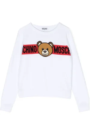Moschino Teddy Bear-instarsia cotton jumper