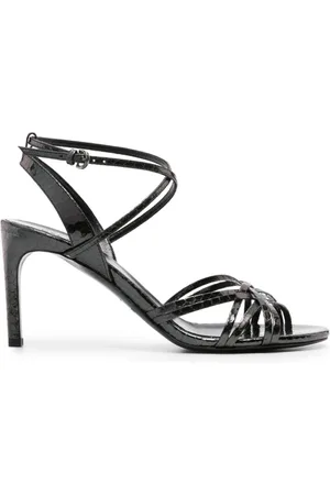 ROBERTO DEL CARLO 85mm snakeskin-effect sandals