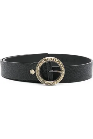 Roberto Cavalli Logo-engraved buckle belt