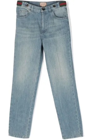 STUNNING sold out GUCCI Men's GG JACQUARD BLUE Cotton Denim JEANS