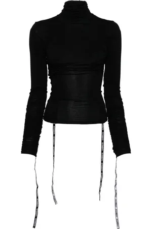 Vetements Logo-strap roll-neck top