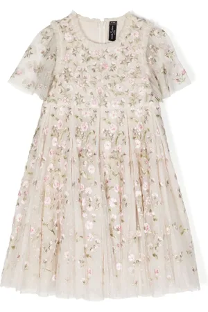 Needle & Thread Posy Pirouette floral-embroidered dress