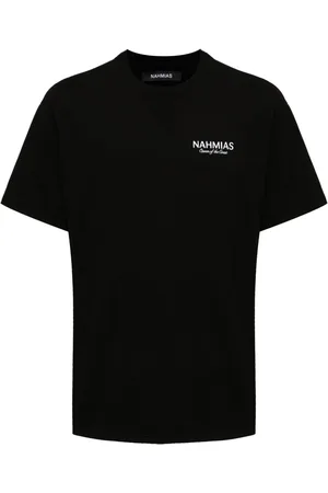 Nahmias Logo-embroidered cotton T-shirt