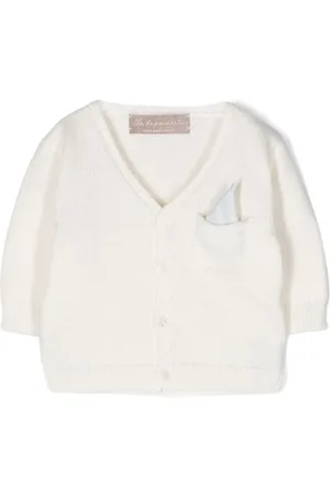 LA STUPENDERIA Pocket-square cotton cardigan