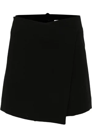 Patou Wraparound wool miniskirt