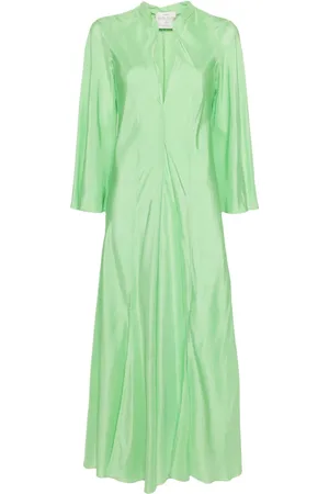 FORTE FORTE V-neck flared maxi dress