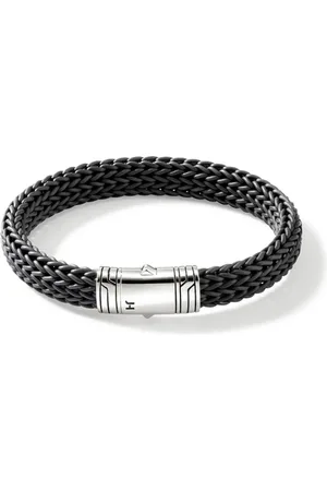 John Hardy Sterling silver and leather bracelet