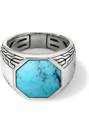 John Hardy Sterling turquoise signet ring