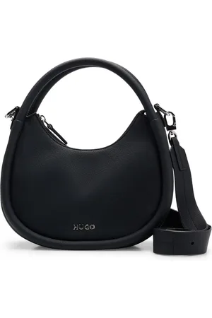 HUGO BOSS Logo-plaque grained shoulder bag