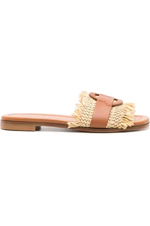 Moncler Bell leather slides