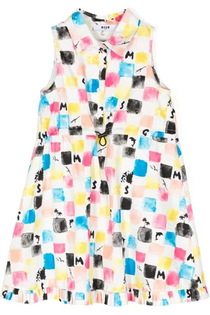 Msgm Graphic-print drawstring dress