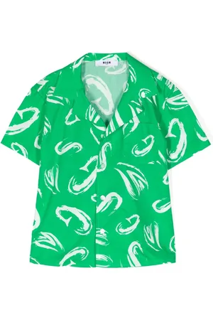 Msgm Logo-print poplin shirt