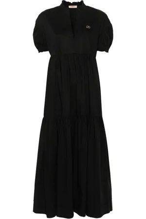 Twin-Set Tiered cotton midi dress