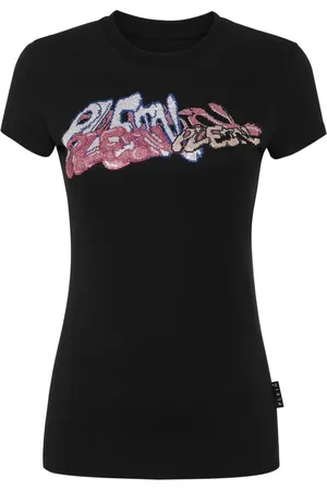 Philipp Plein Crystal-embellished logo-print T-shirt