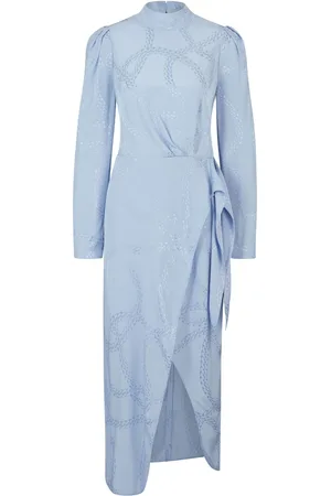 HUGO BOSS Chain-print draped dress